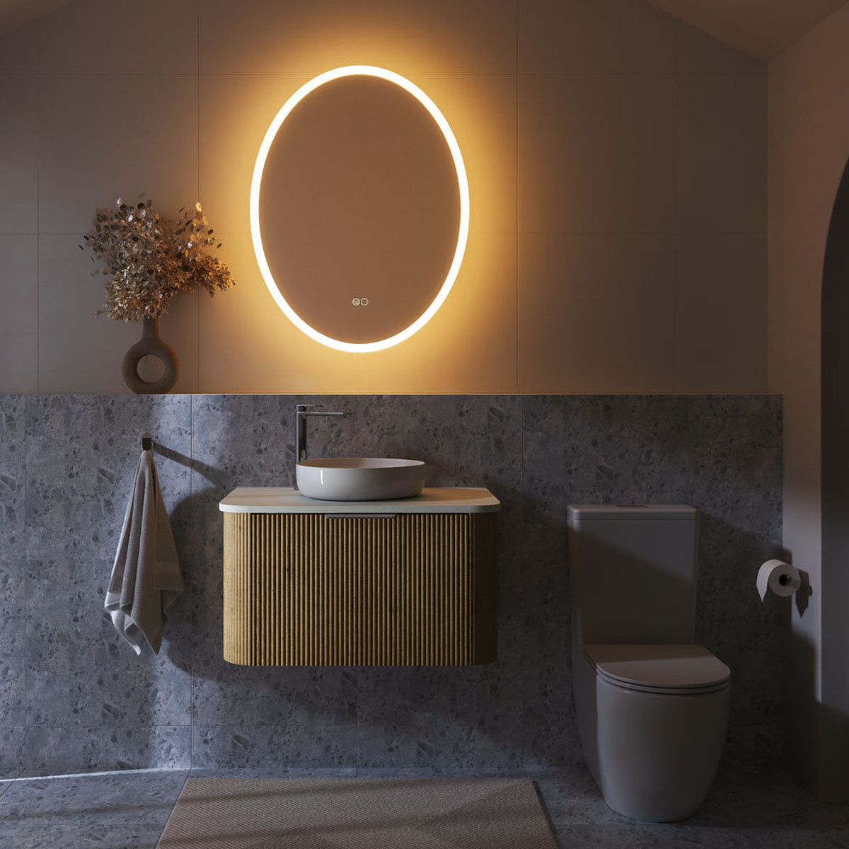 Fienza Antonia Oval Led Mirror