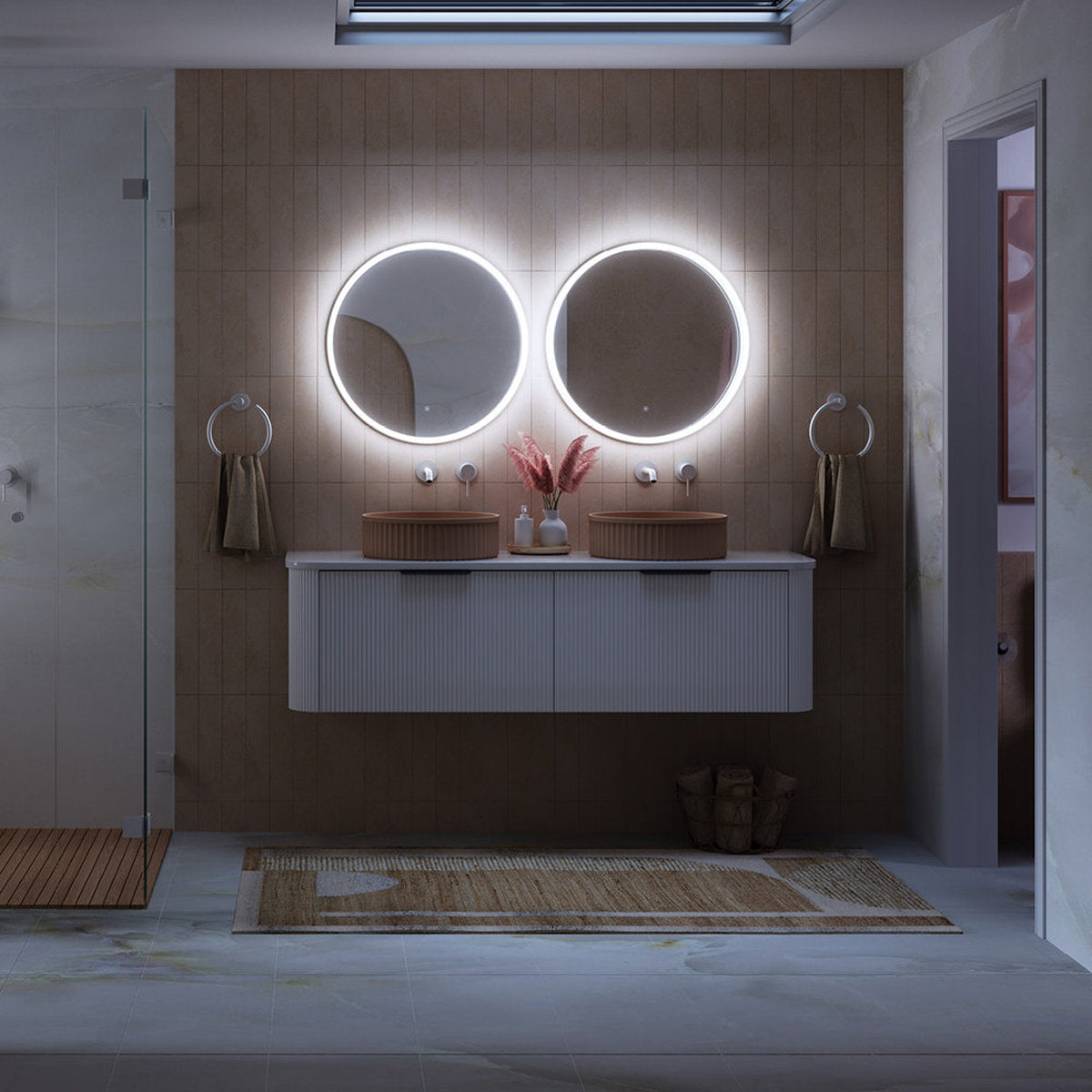 Fienza Sansa Round Led Mirror, 600 mm