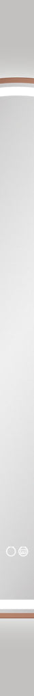 Fienza Valentina LED Brushed Copper Framed Mirror, 600 x 900mm