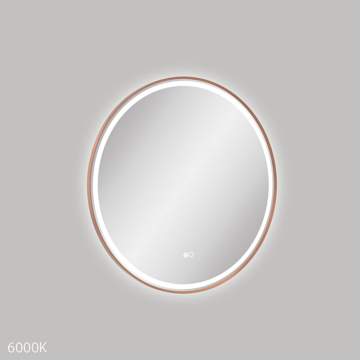 Fienza Reba Led Brushed Copper Framed Mirror, 700mm