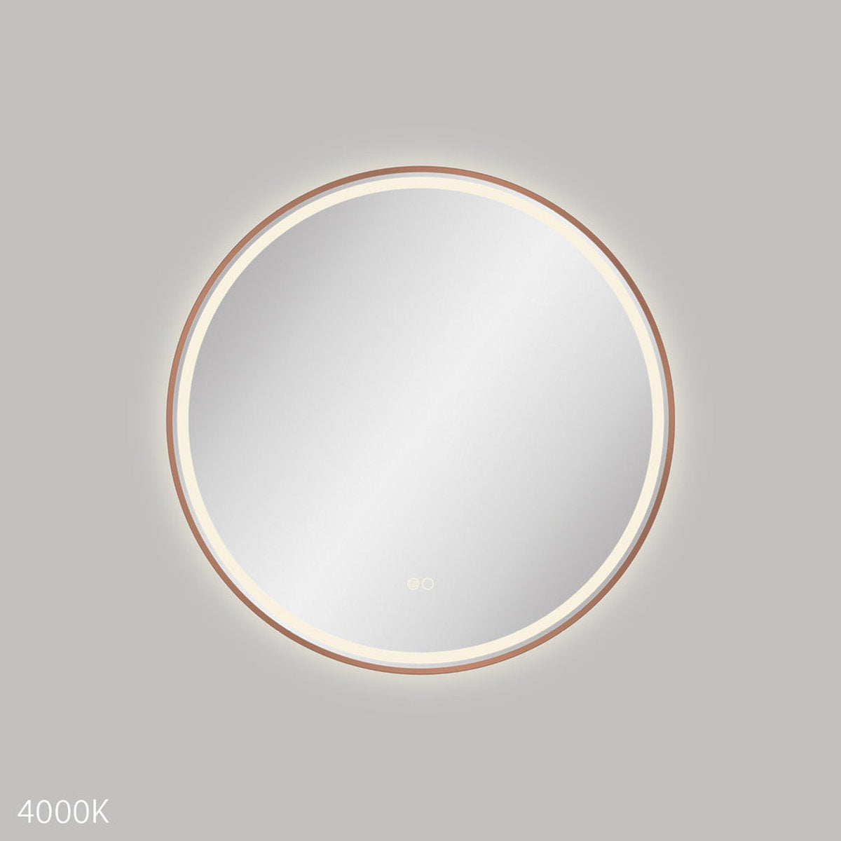 Fienza Reba Led Brushed Copper Framed Mirror, 700mm