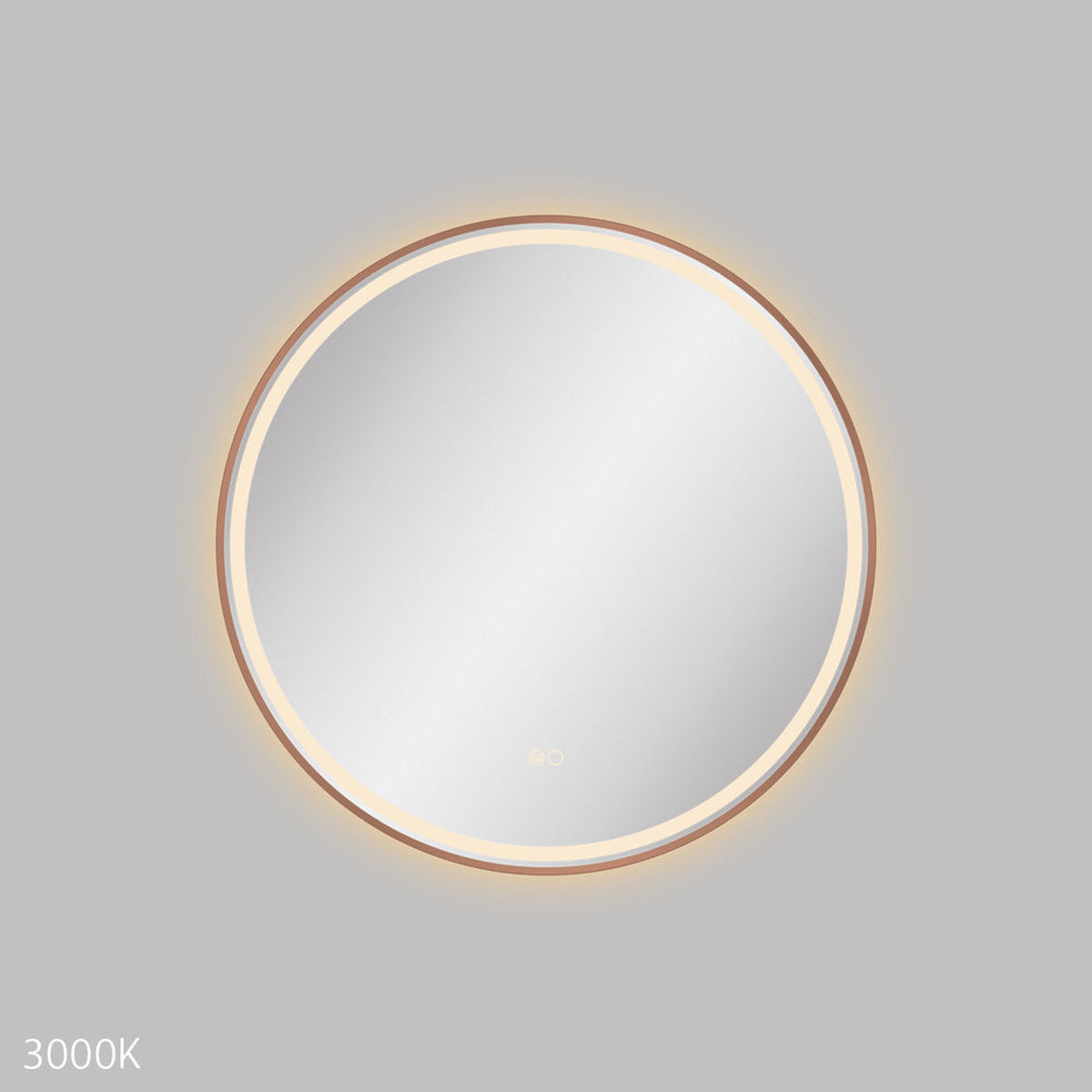 Fienza Reba Led Brushed Copper Framed Mirror, 700mm