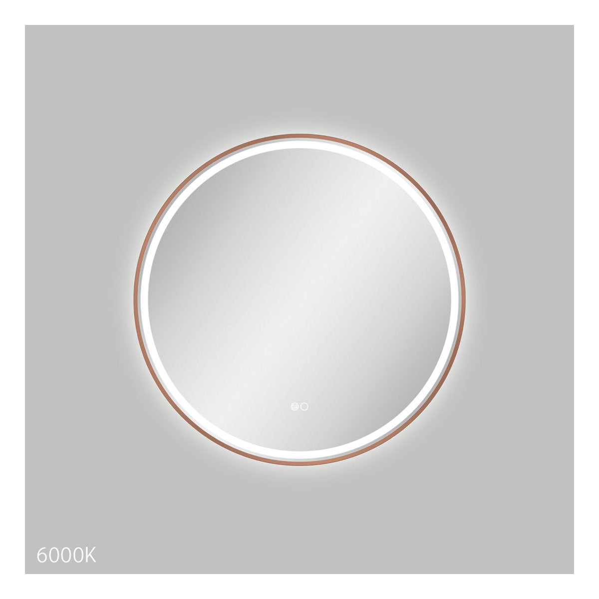 Fienza Reba Led Brushed Copper Framed Mirror, 700mm