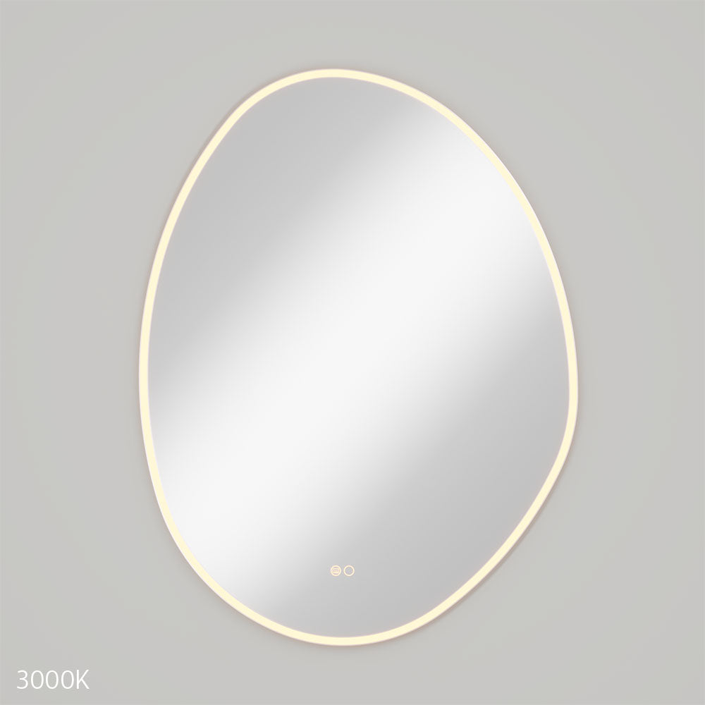 Fienza Pebble Asymmetrical LED Mirror, 700 x 920mm