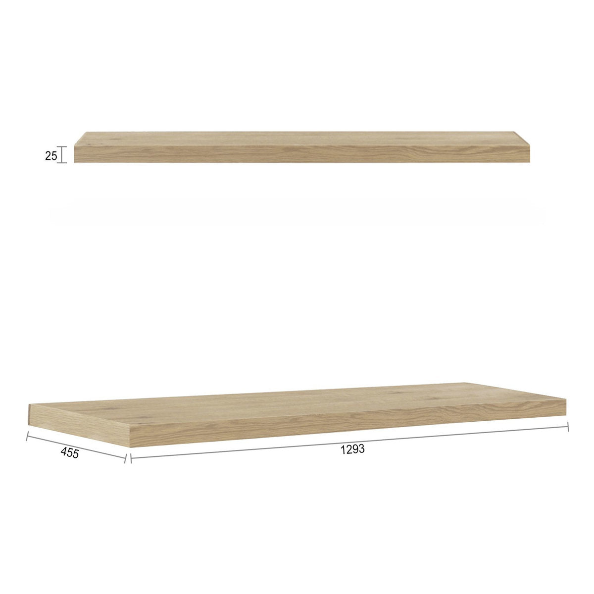 Otti Byron 1297X452x25 Natural Oak Leg Panel