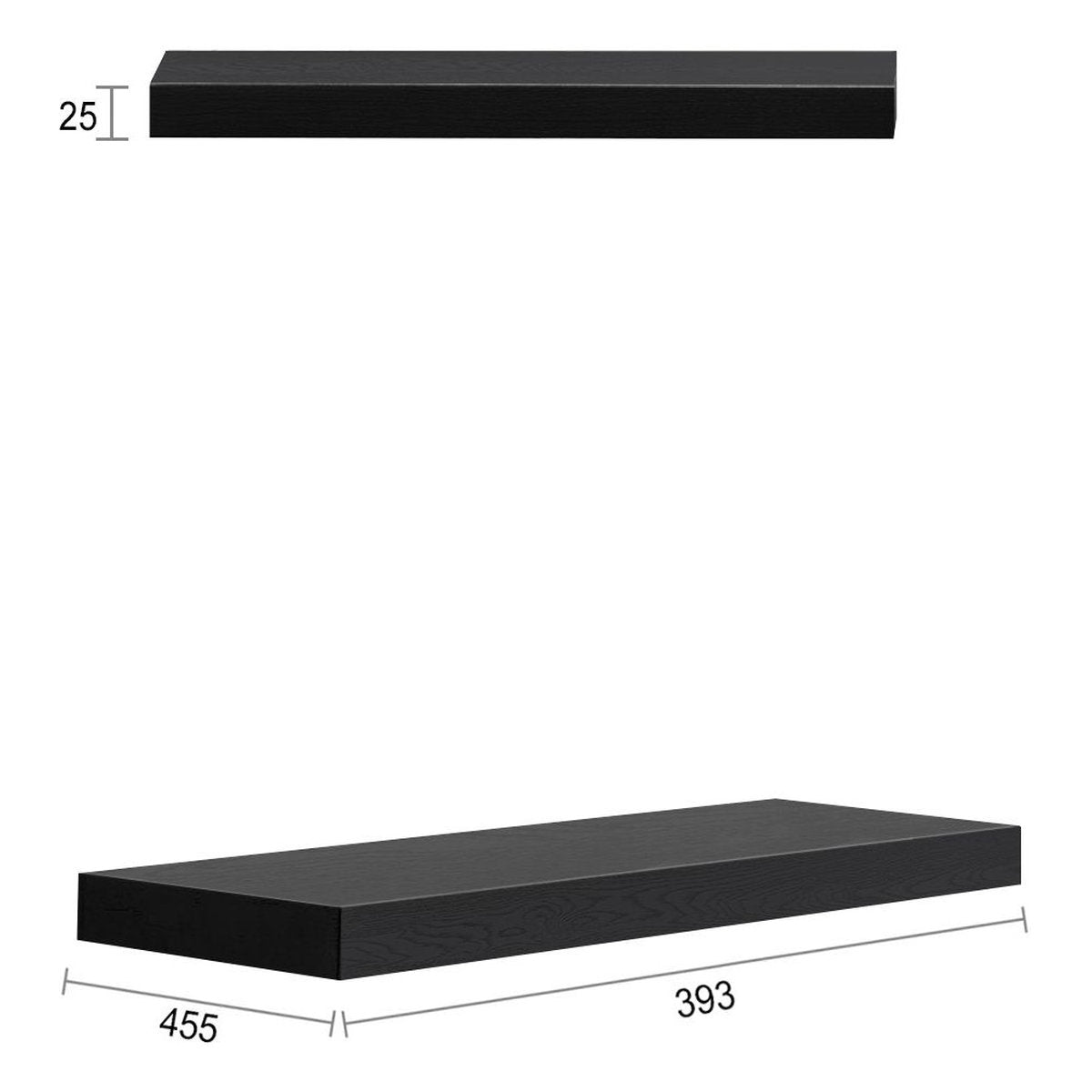 Otti Byron 397X452x25 Black Oak Leg Panel