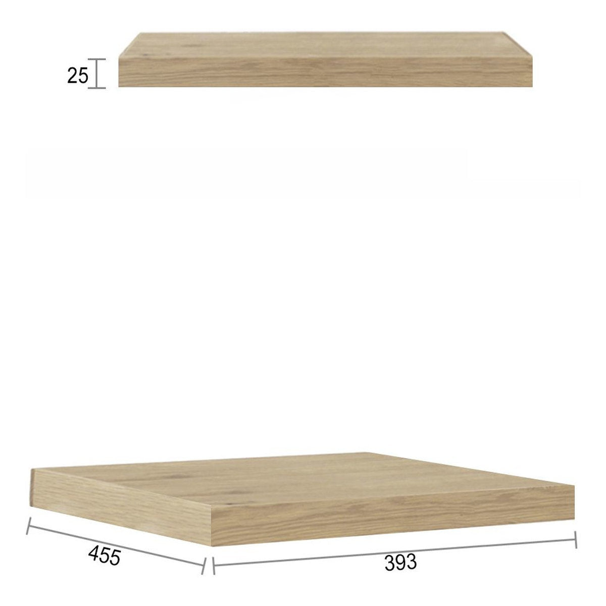 Otti Byron 397X452x25 Natural Oak Leg Panel