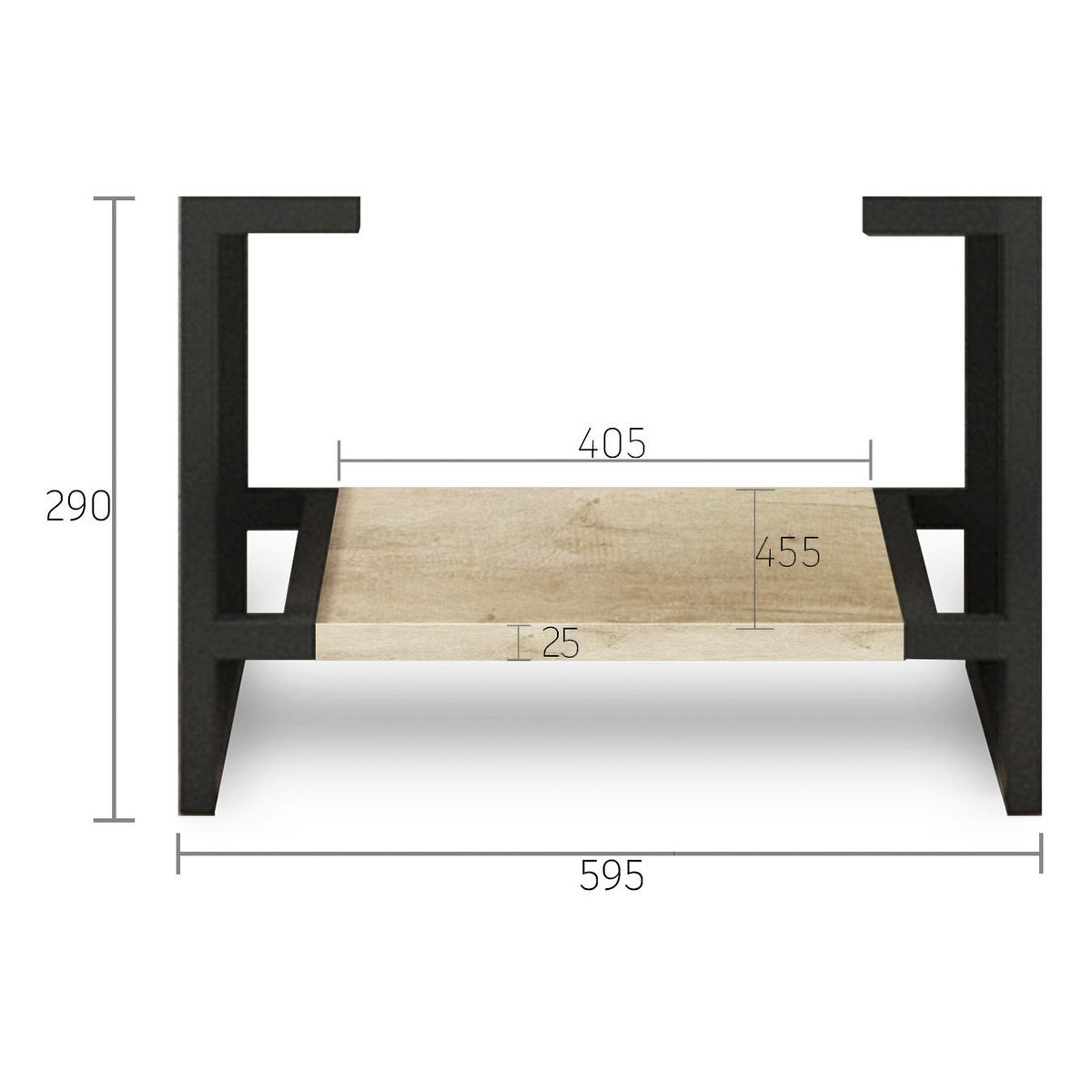Otti Byron 547X452x25 Natural Oak Leg Panel