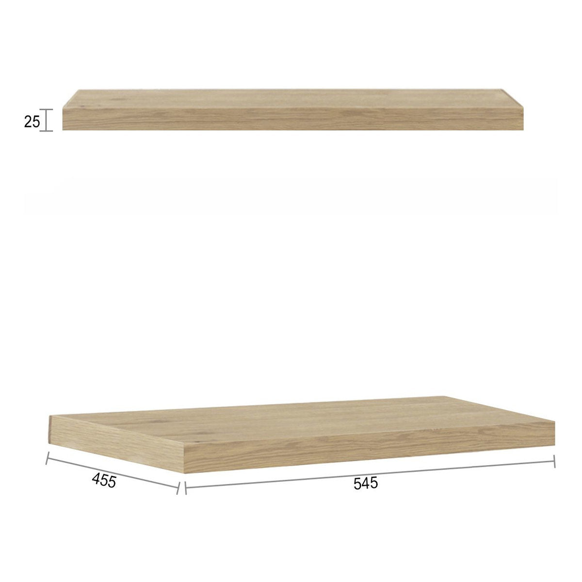 Otti Byron 547X452x25 Natural Oak Leg Panel
