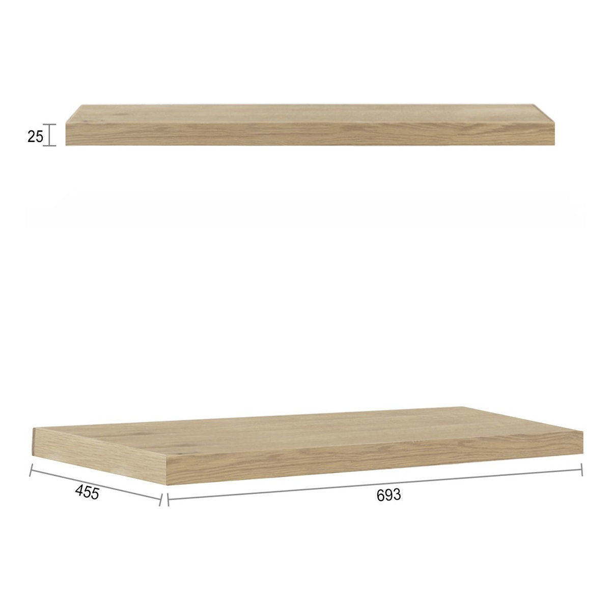 Otti Byron 697X452x25 Natural Oak Leg Panel