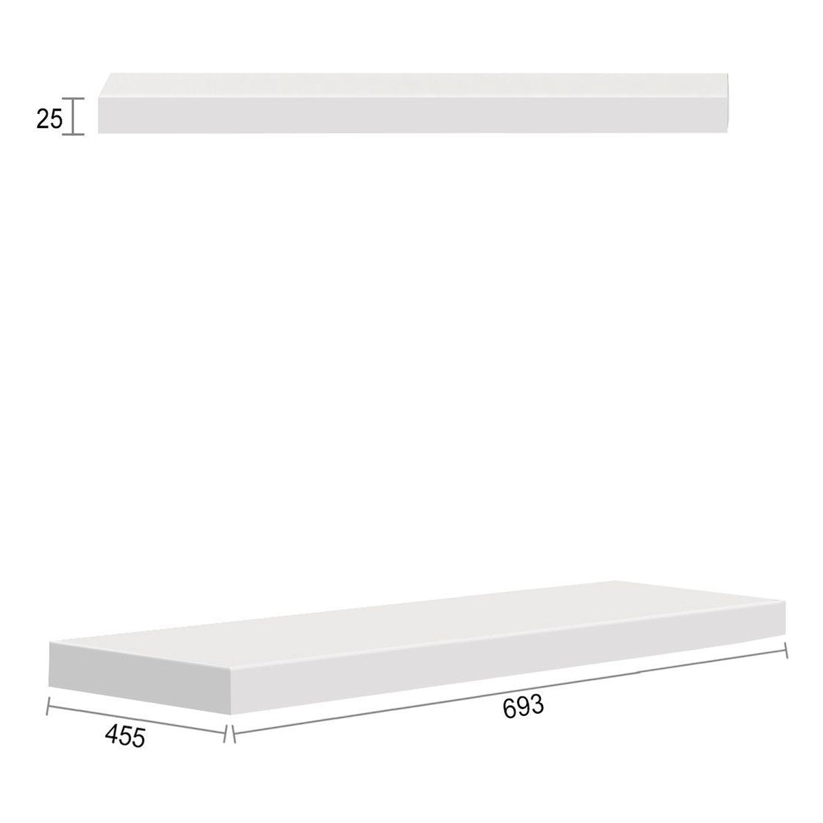 Otti Boston 697X450x25 Matte White Leg Panel