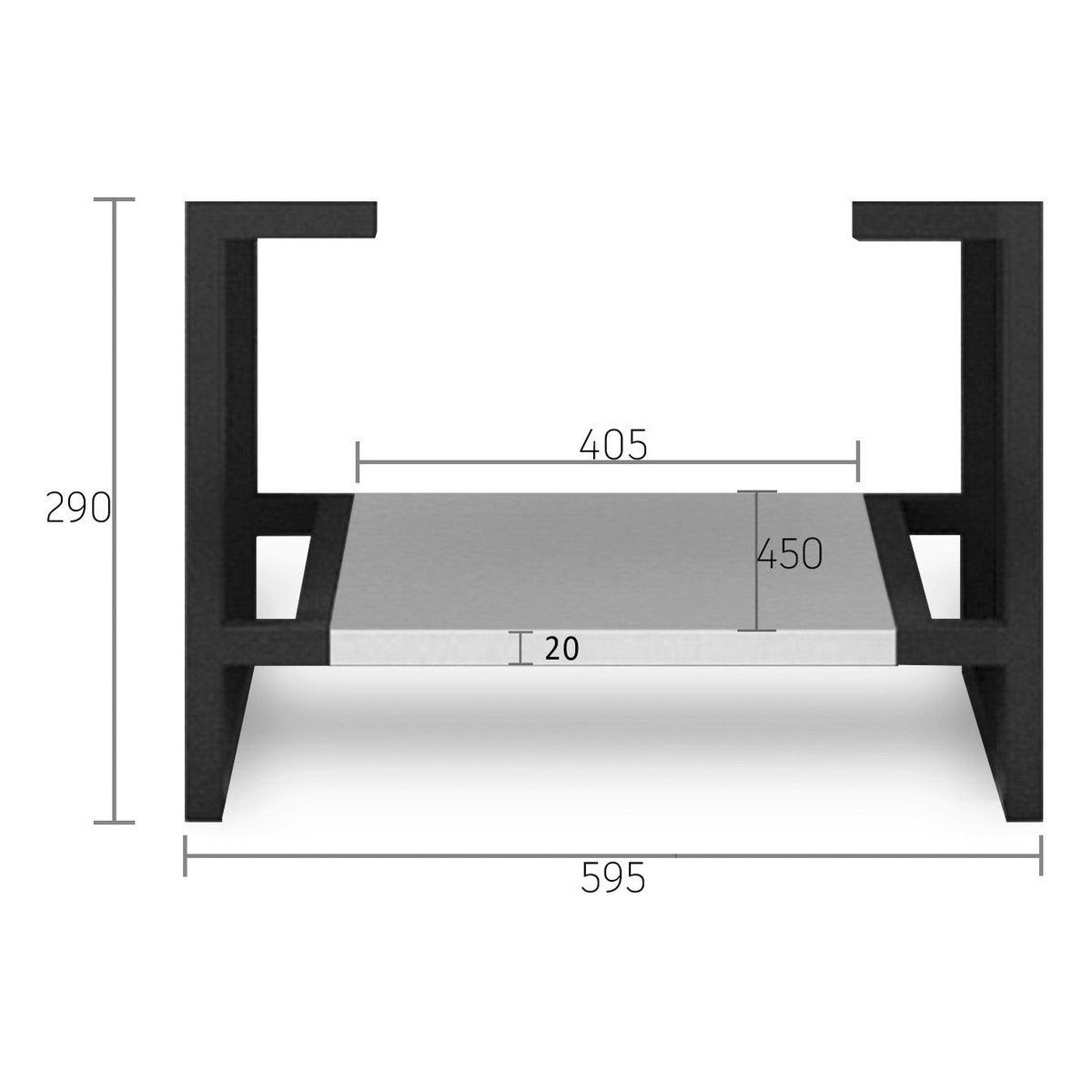 Otti Leg Boston 600X450 Matte Grey