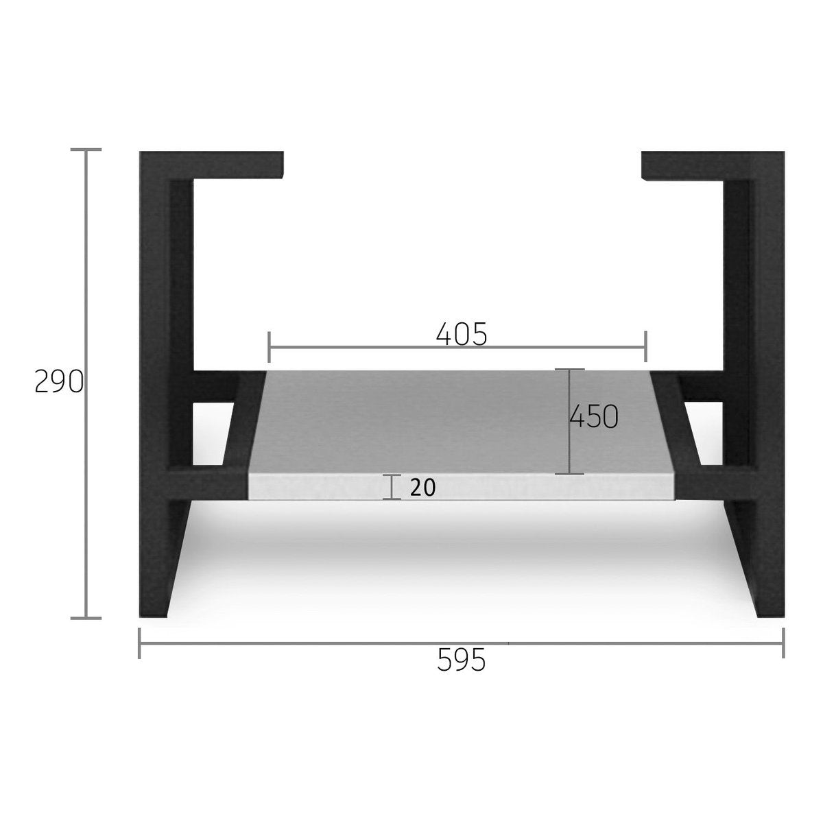 Otti Leg Boston 600X450 Matte Light Grey