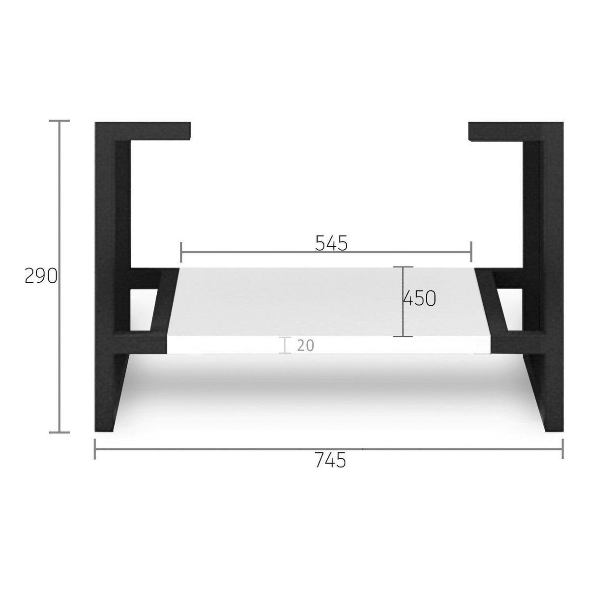 Otti Leg Boston 750X450 Matte White