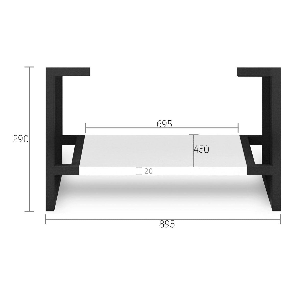 Otti Leg Boston 900X450 Matte White