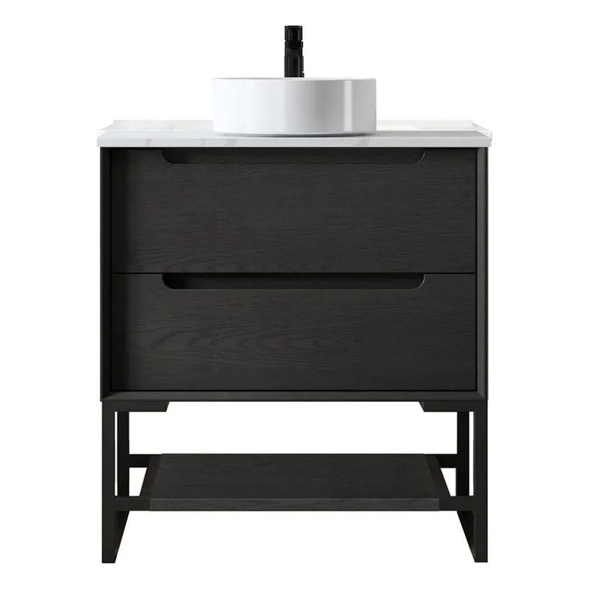 Otti Byron Leg With Shelf 750mm (Leg Only) - Black Oak