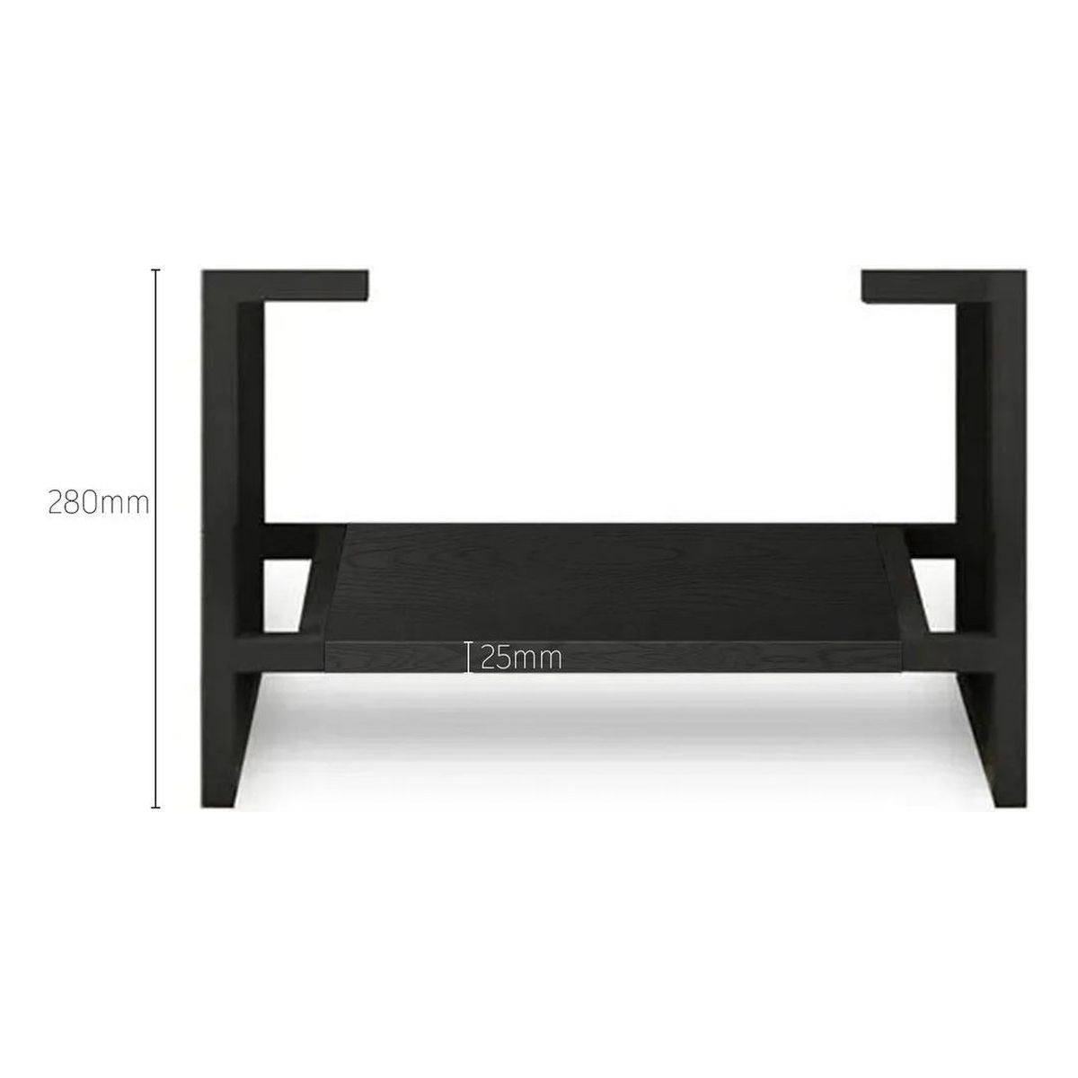 Otti Byron Leg With Shelf 900mm (Leg Only) - Black Oak