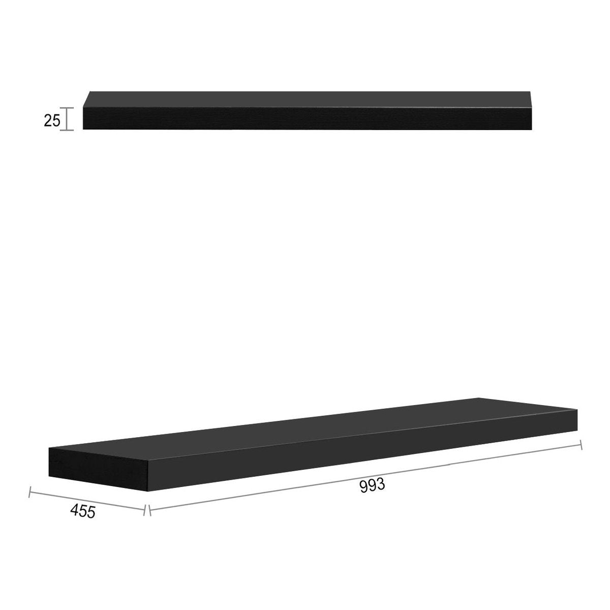 Otti Marlo 997X450X25 Matte Black Leg Panel