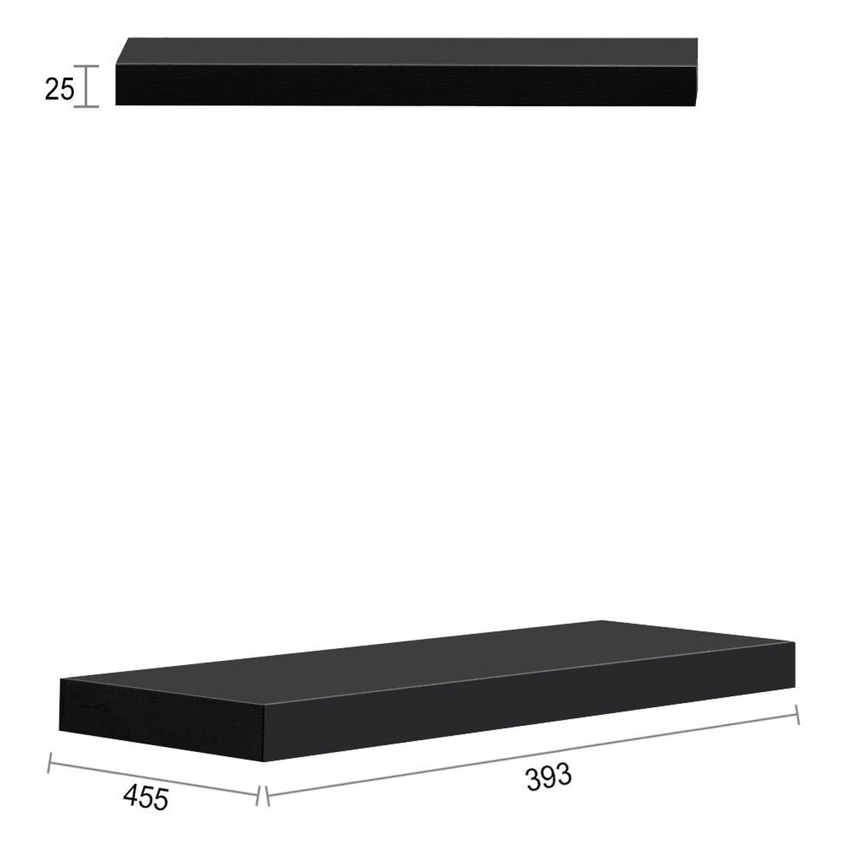 Otti Marlo 395X450X25 Matte Black Leg Panel