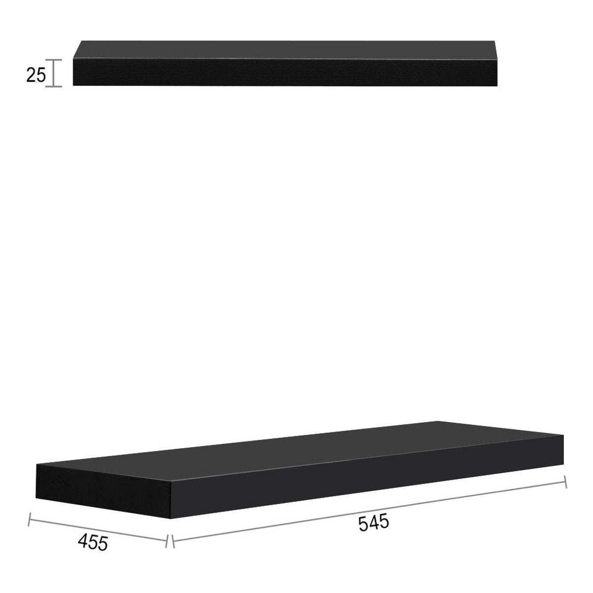 Otti Marlo 547X450X25 Matte Black Leg Panel