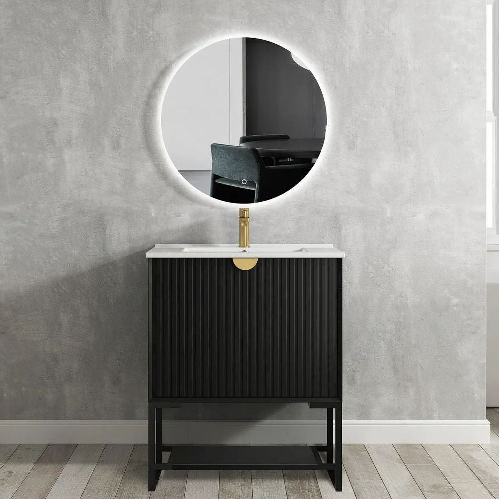 Otti Leg Marlo 750X450 Matte Black - (Leg Only)
