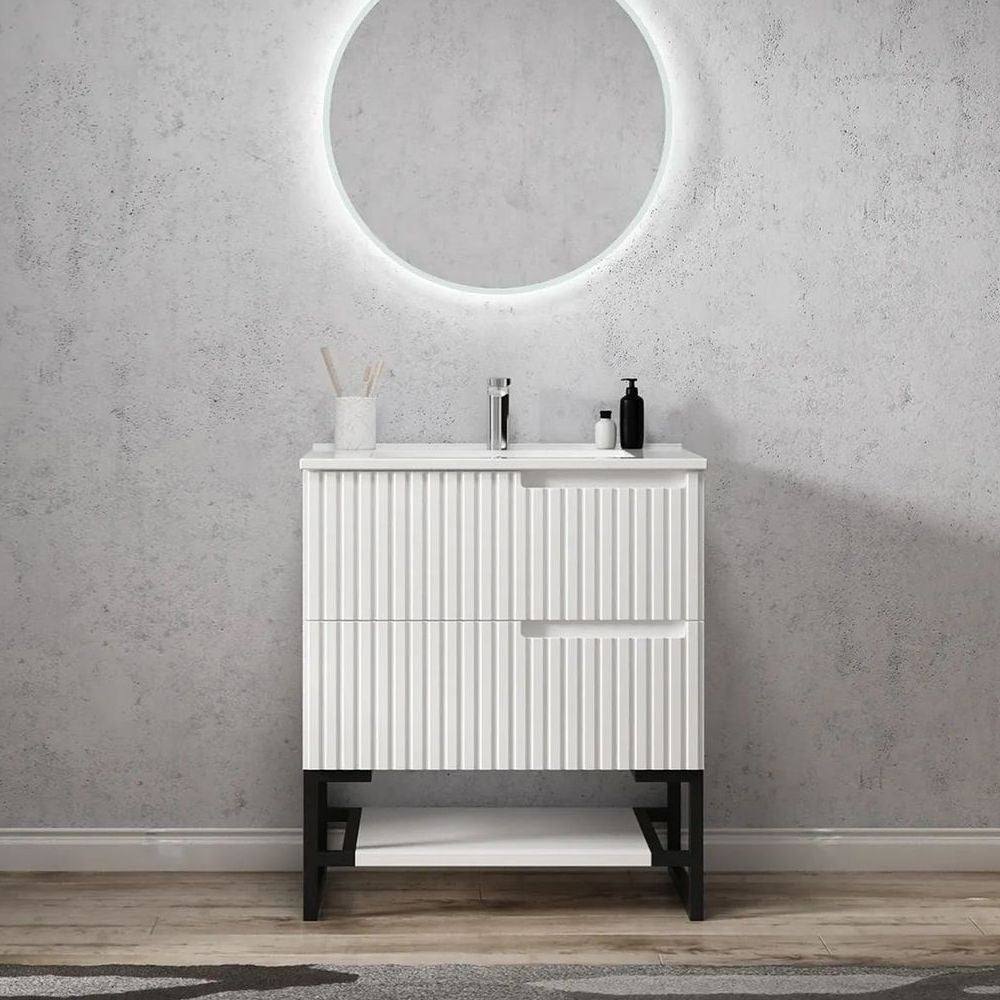 Otti Leg Noosa 750X450 Matte White - (Leg Only)