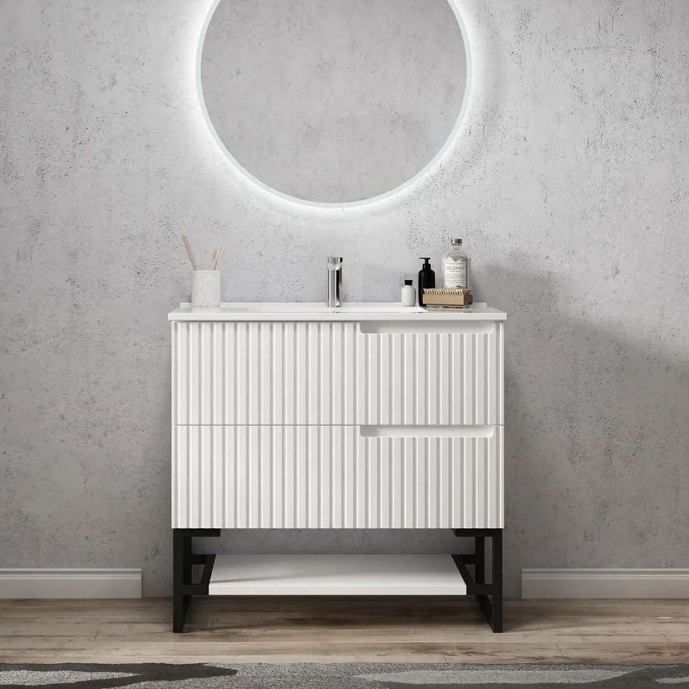 Otti Leg Noosa 900X450 Matte White - (Leg Only)