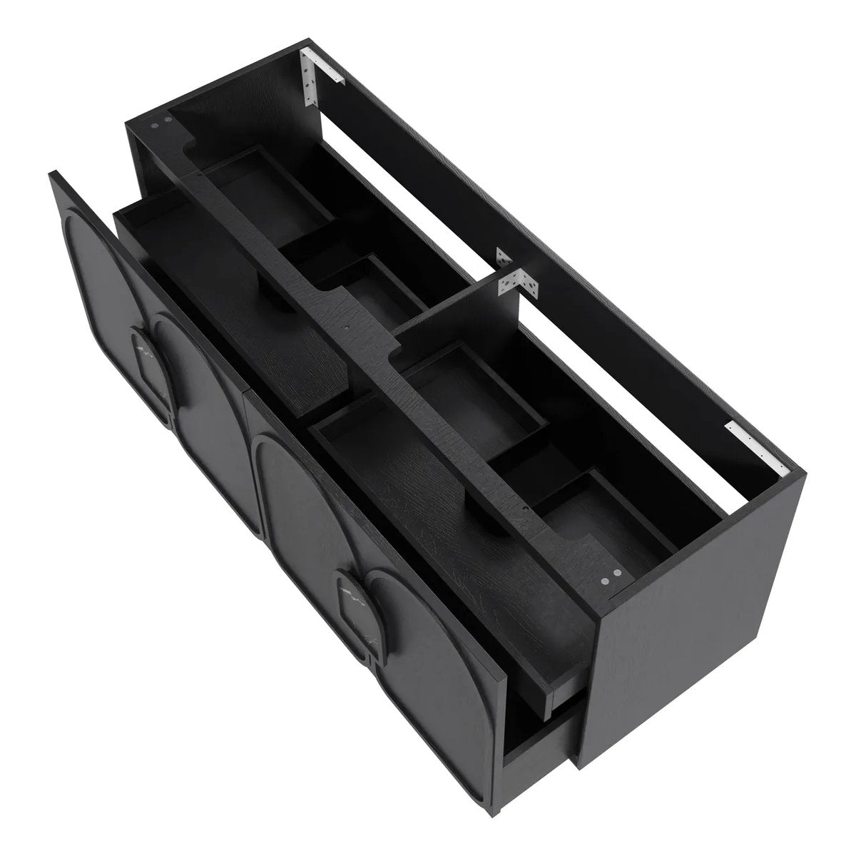 Otti Laguna 1500mm Black American Oak Wall Hung Cabinet