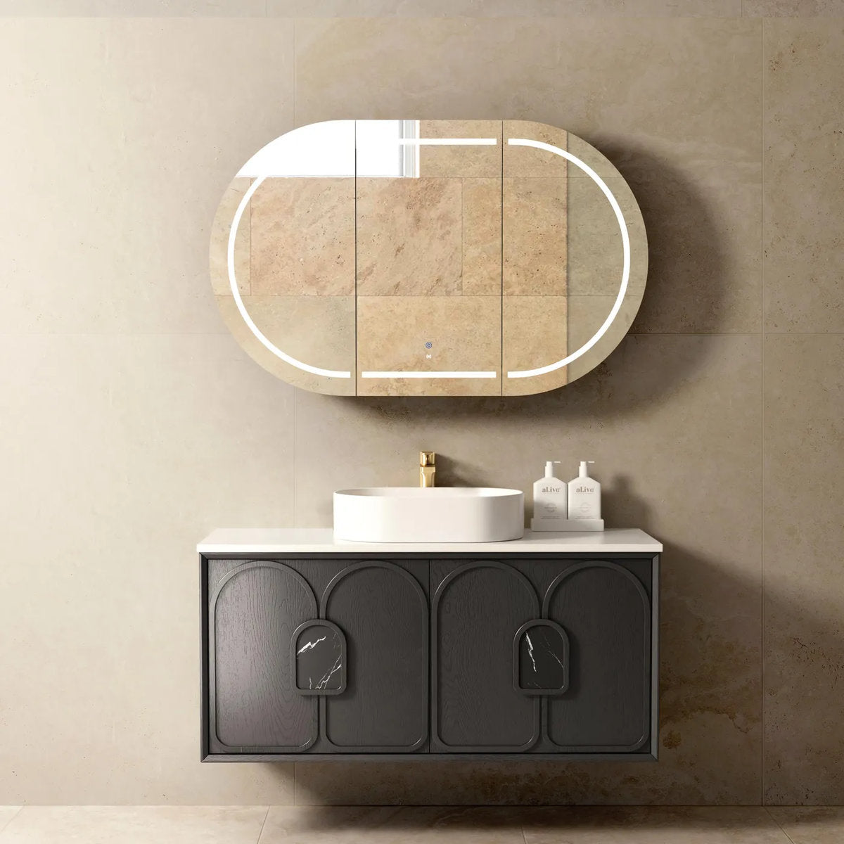 Laguna Mark II Black Oak 1200X460 Wall Hung Vanity