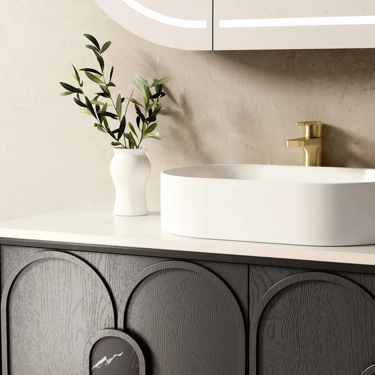 Laguna Mark II Black Oak 1200X460 Wall Hung Vanity