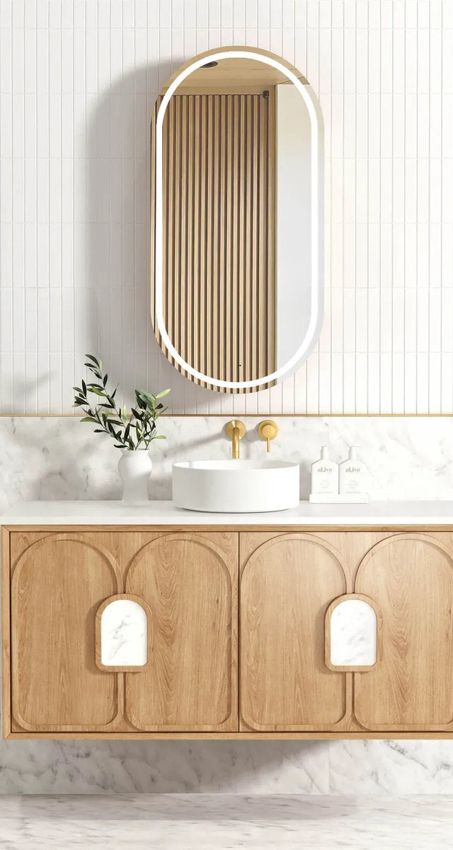 Laguna Mark II Woodland Oak 1200X460 Wall Hung Vanity