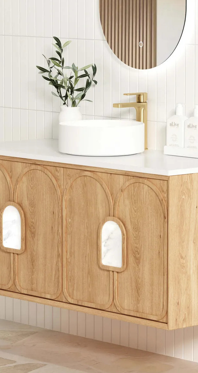 Laguna Mark II Woodland Oak 1200X460 Wall Hung Vanity