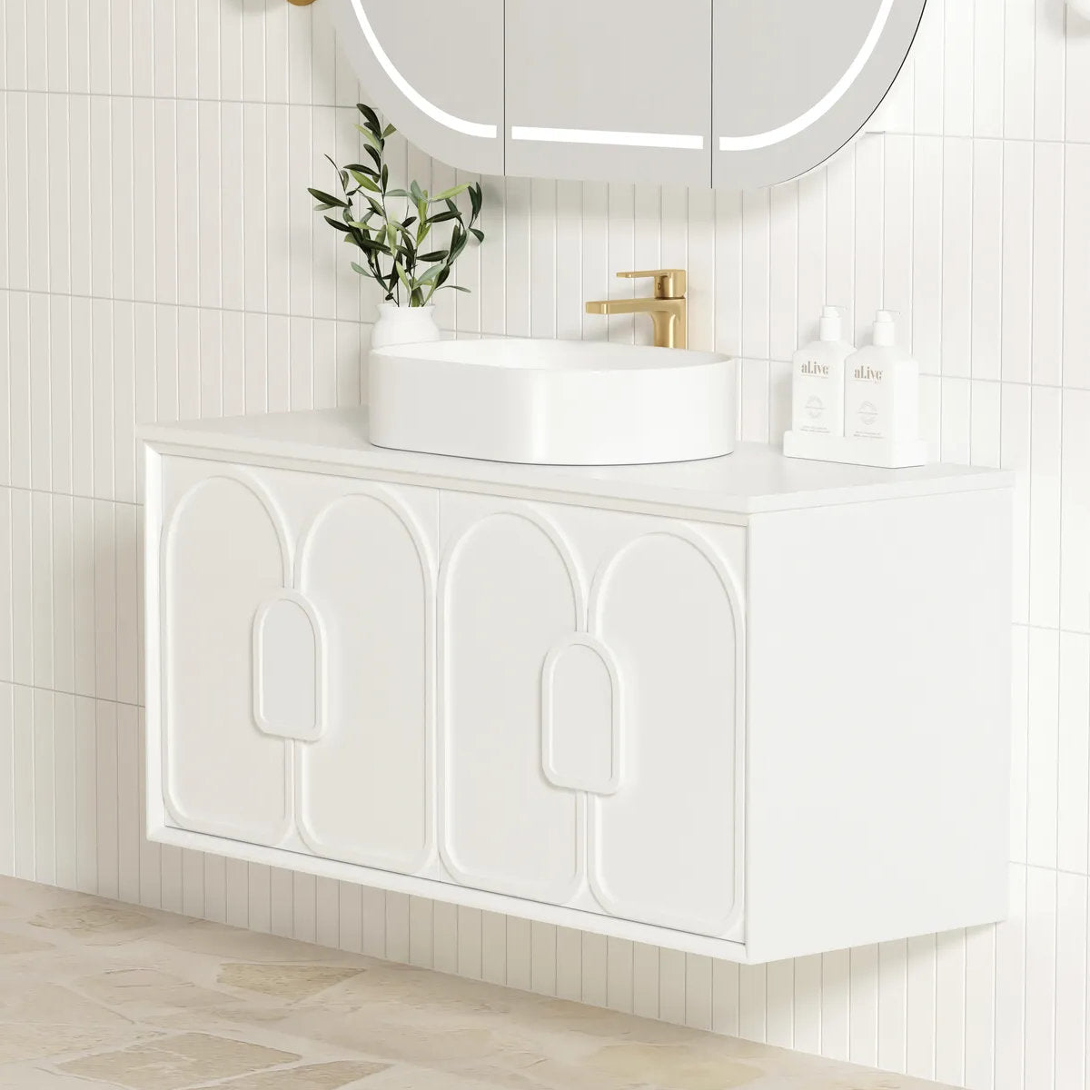 Laguna Mark II Matte White 1200X460 Wall Hung Vanity
