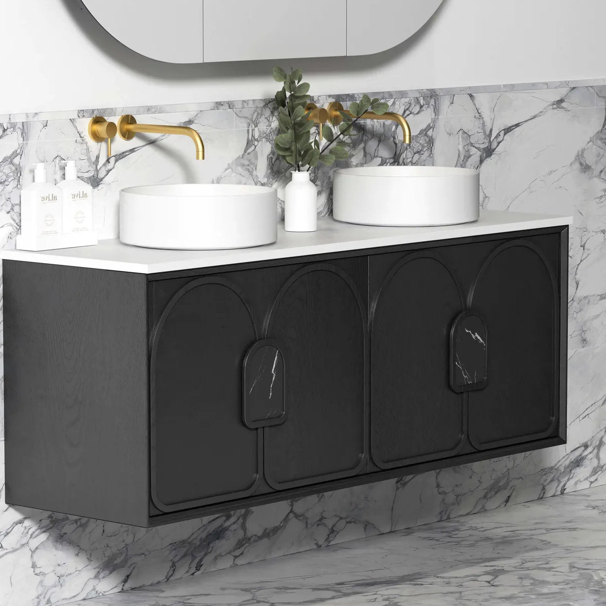 Laguna Mark II Black Oak 1500X460 Wall Hung Vanity