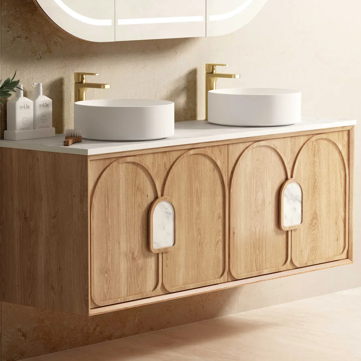 Laguna Mark II Woodland Oak 1500X460 Wall Hung Vanity