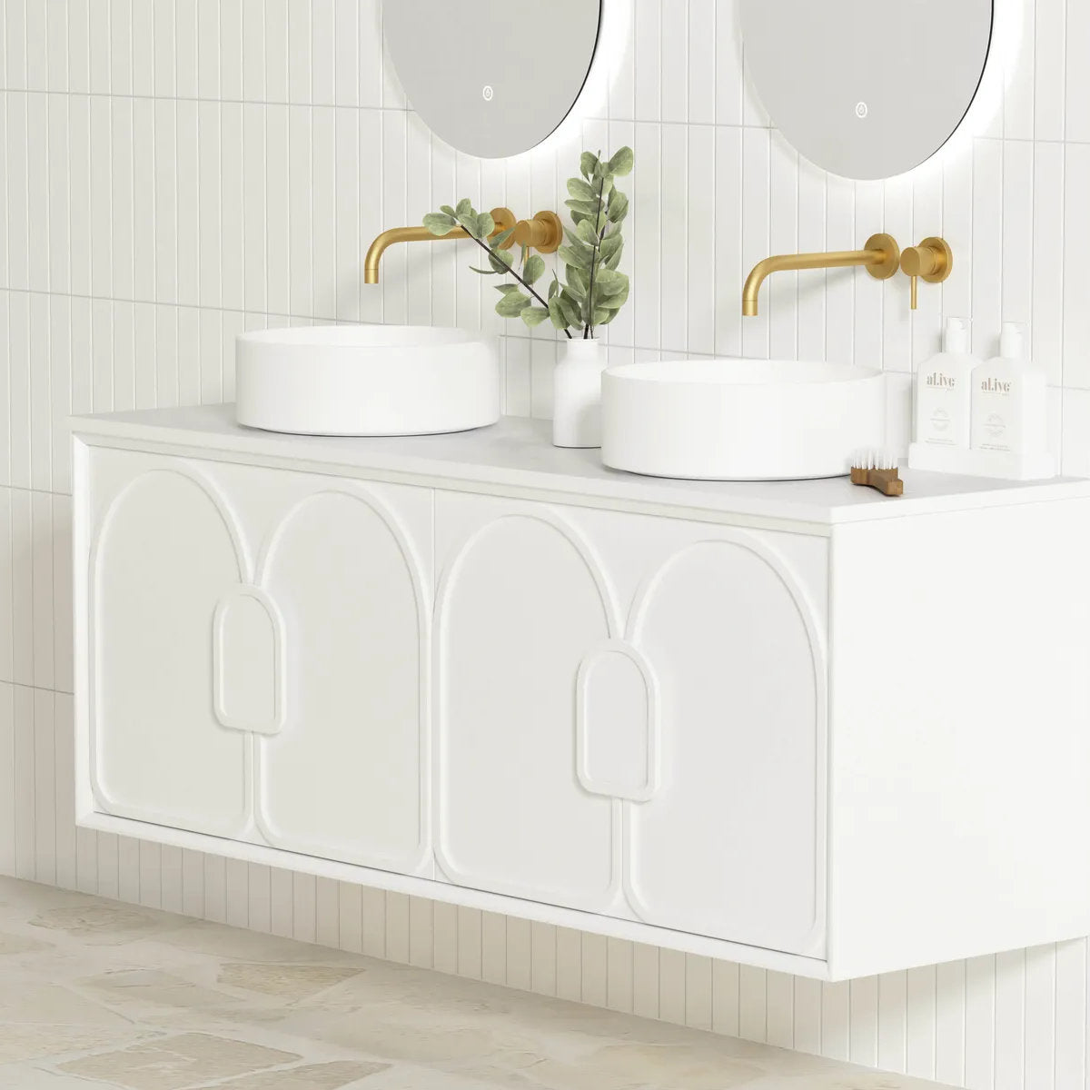 Laguna Mark II Matte White 1500X460 Wall Hung Vanity