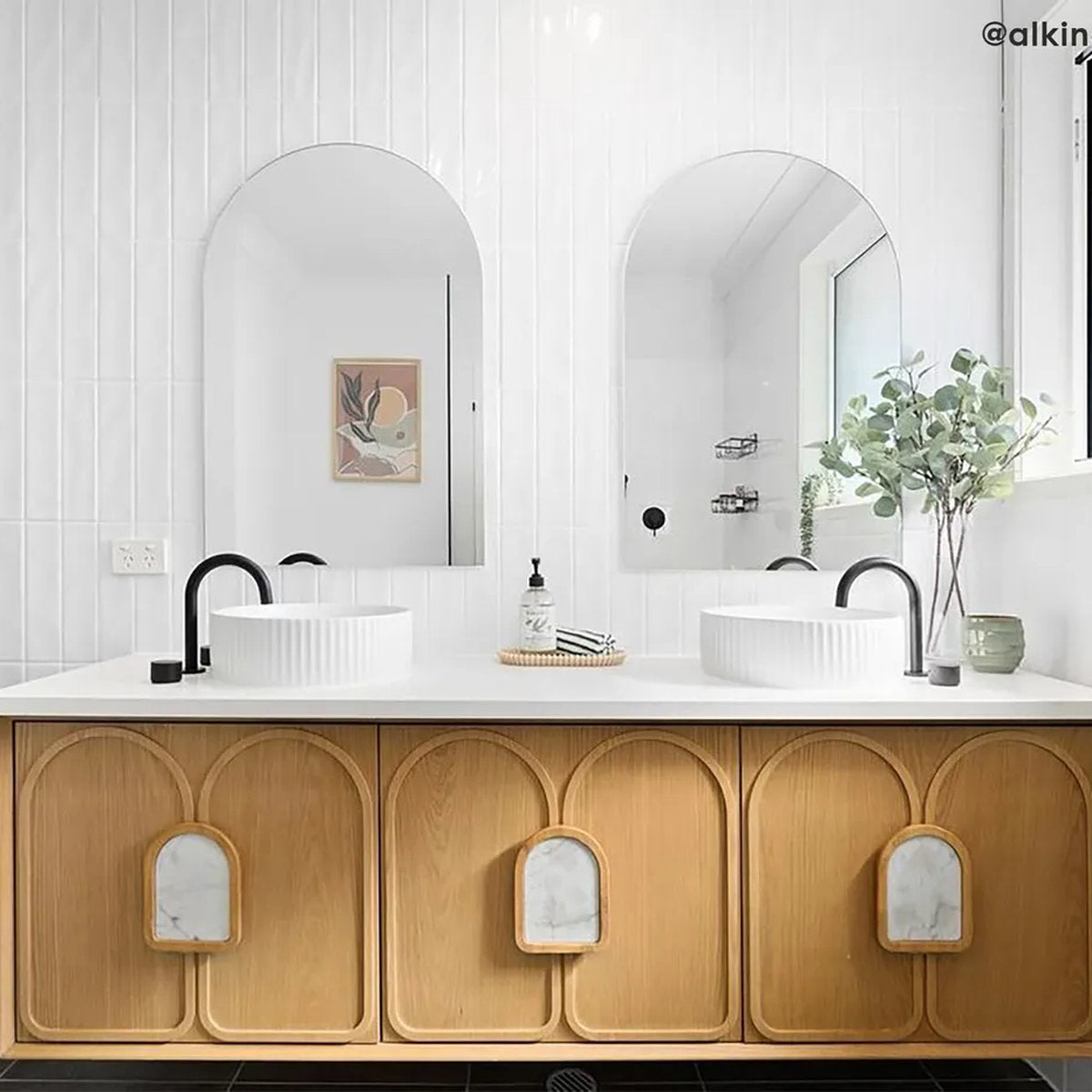 Laguna Mark II Woodland Oak 1800X460 Wall Hung Vanity
