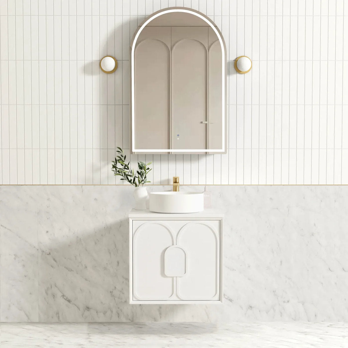 Laguna Mark II Matte White 600X460 Wall Hung Vanity