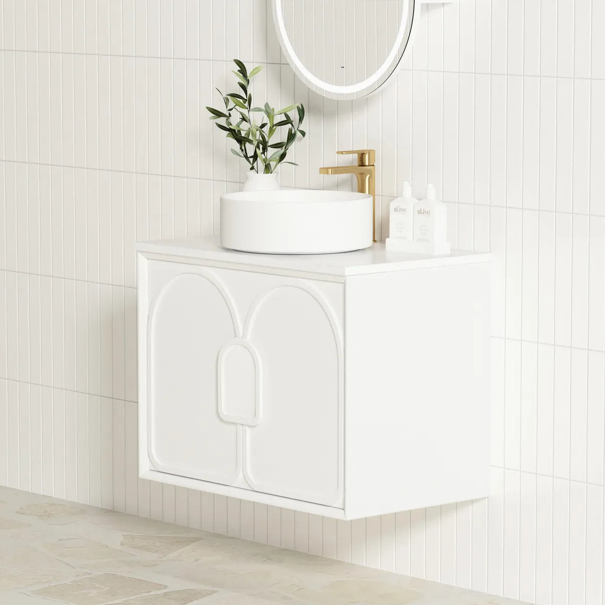 Laguna Mark II Matte White 750X460 Wall Hung Vanity