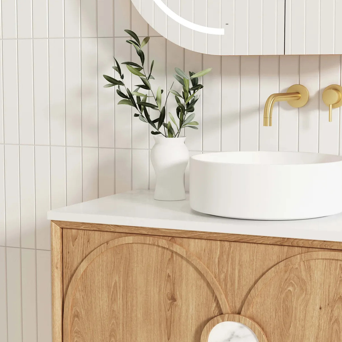 Laguna Mark II Woodland Oak 900X460 Wall Hung Vanity