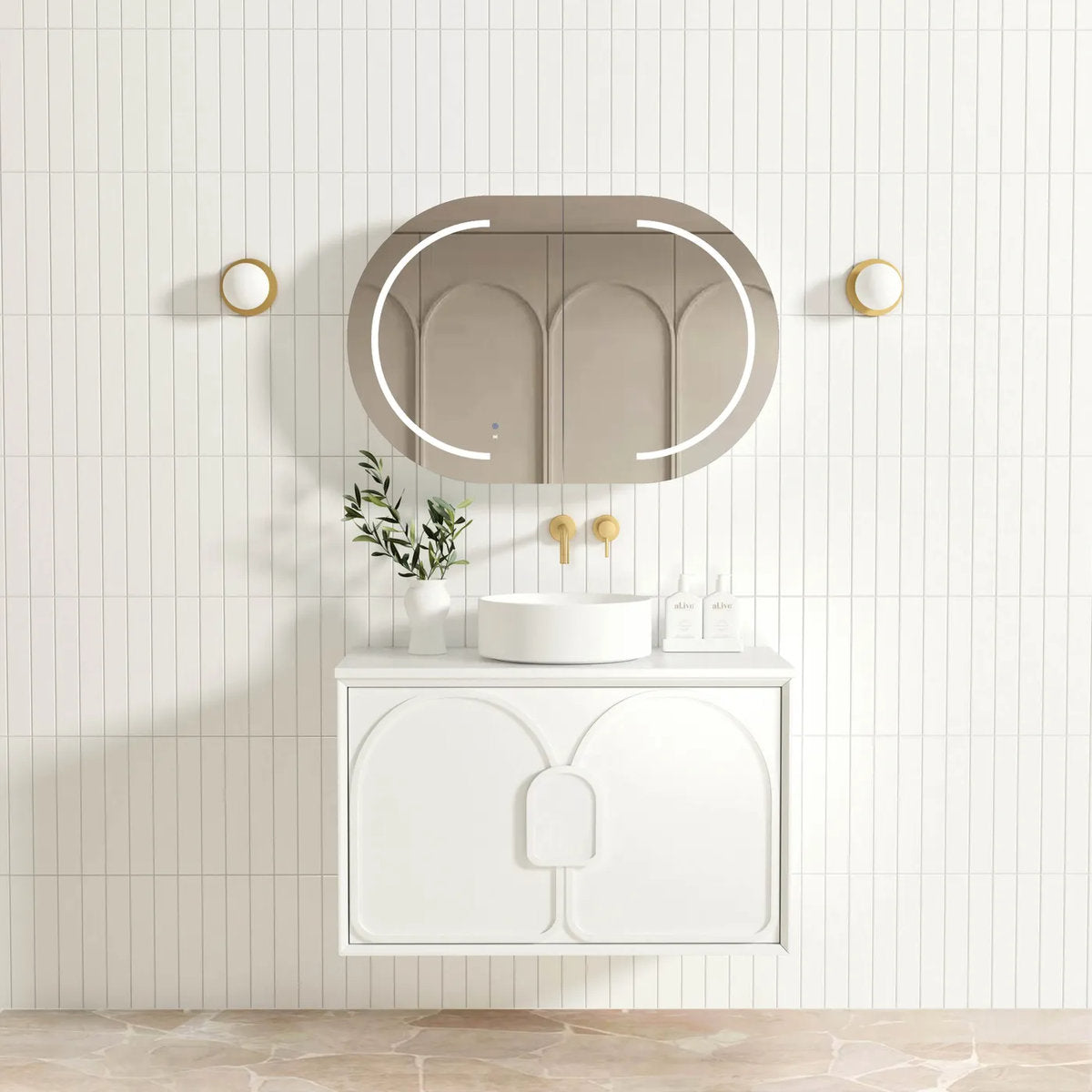 Laguna Mark II Matte White 900X460 Wall Hung Vanity