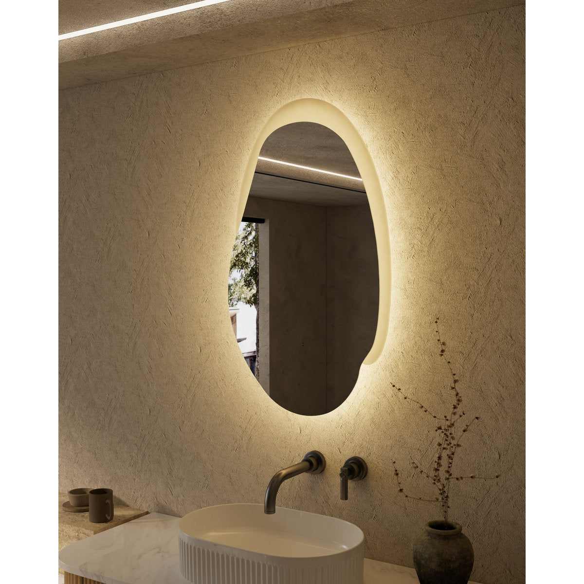 Aulic Evanston 530mm LED Mirror - Matte Grey
