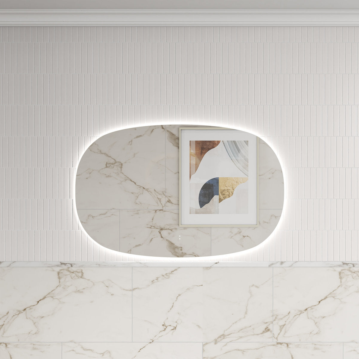 Aulic Valmont Horizontal 1100x700x30mm LED Mirror- Frameless