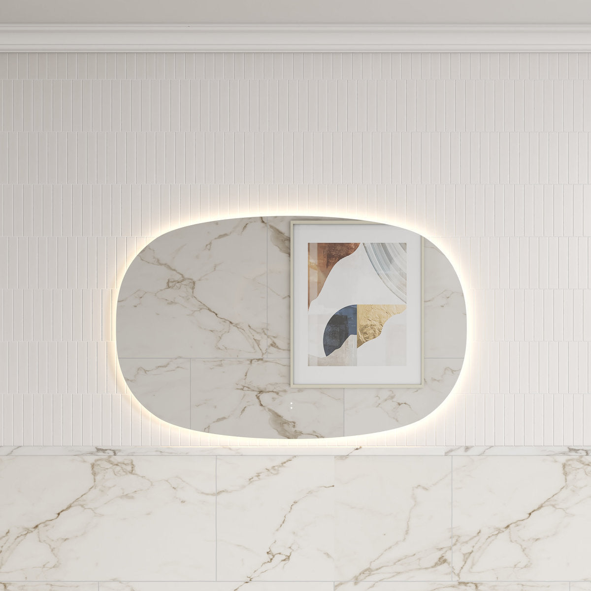 Aulic Valmont Horizontal 1100x700x30mm LED Mirror- Frameless