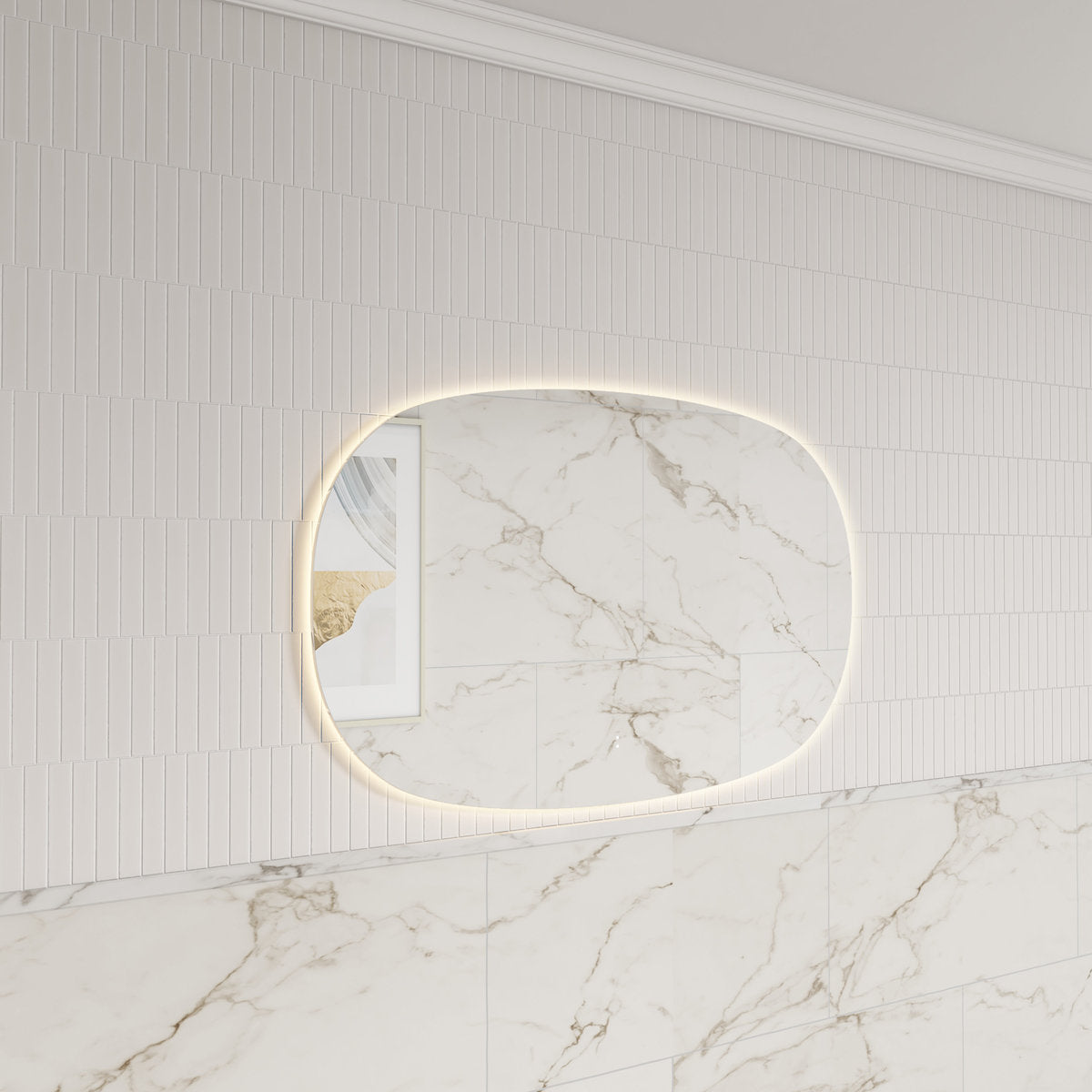 Aulic Valmont Horizontal 1100x700x30mm LED Mirror- Frameless