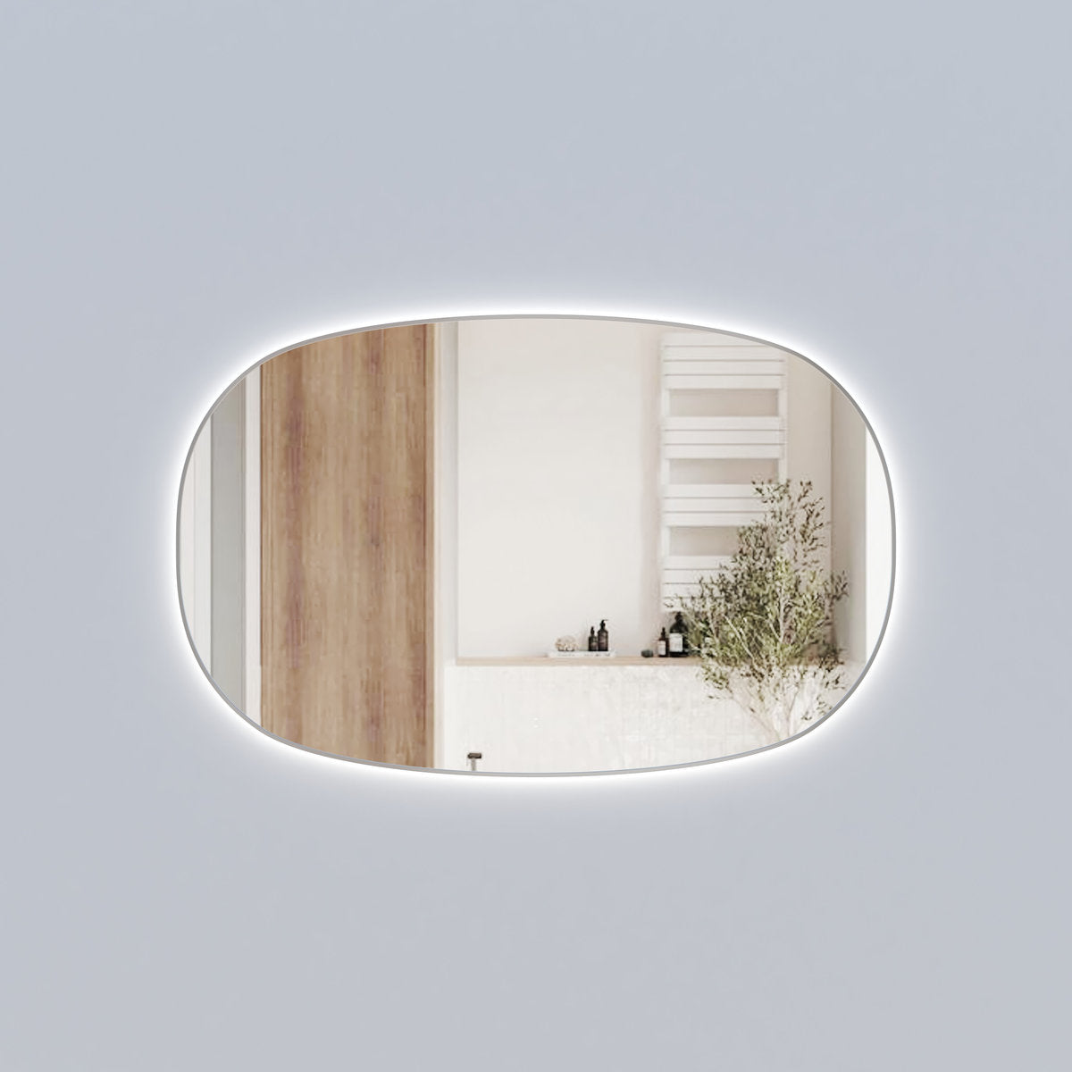 Aulic Valmont Horizontal 1400x900x30mm LED Mirror- Brushed Nickel
