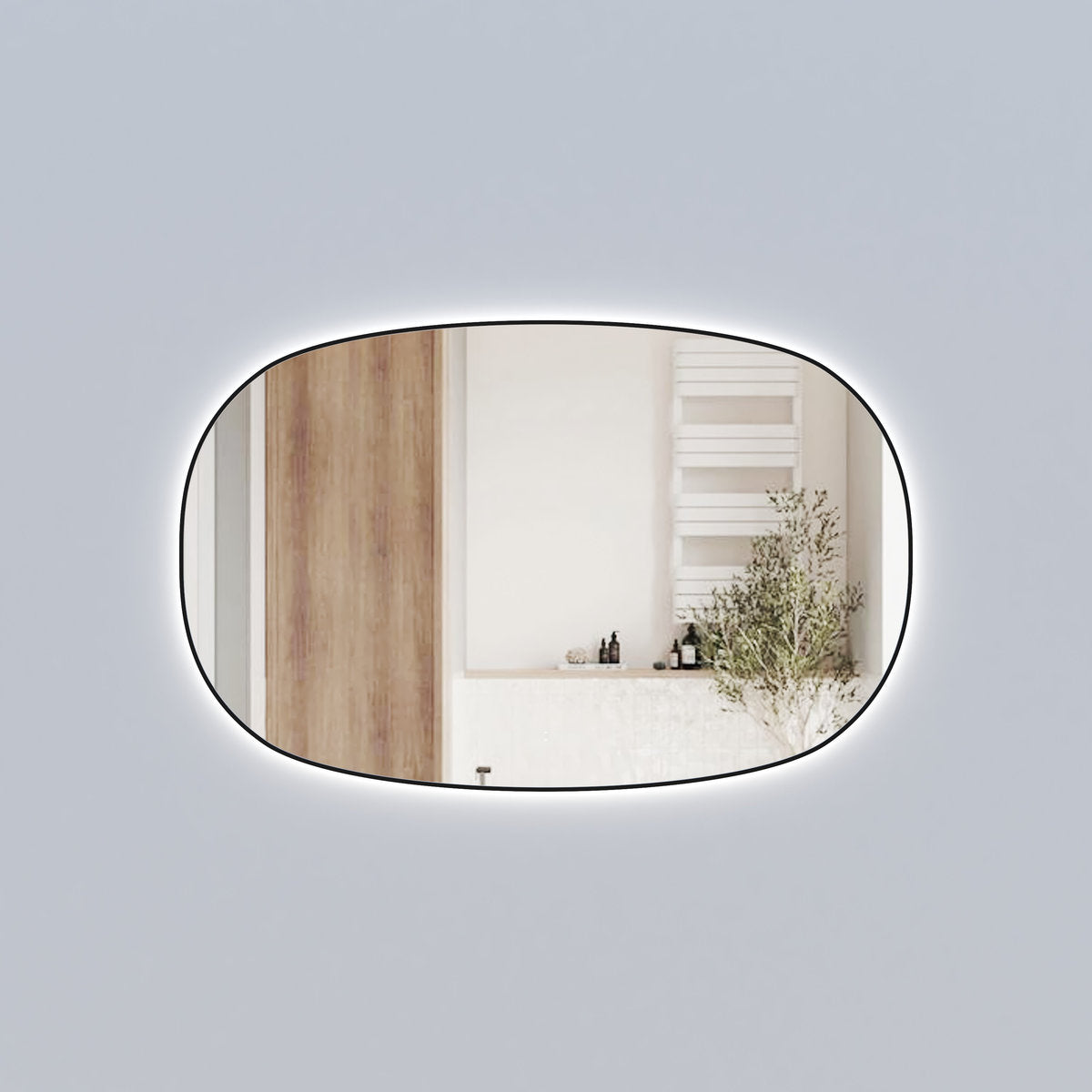 Aulic Valmont Horizontal 1400x900x30mm LED Mirror- Matte Black