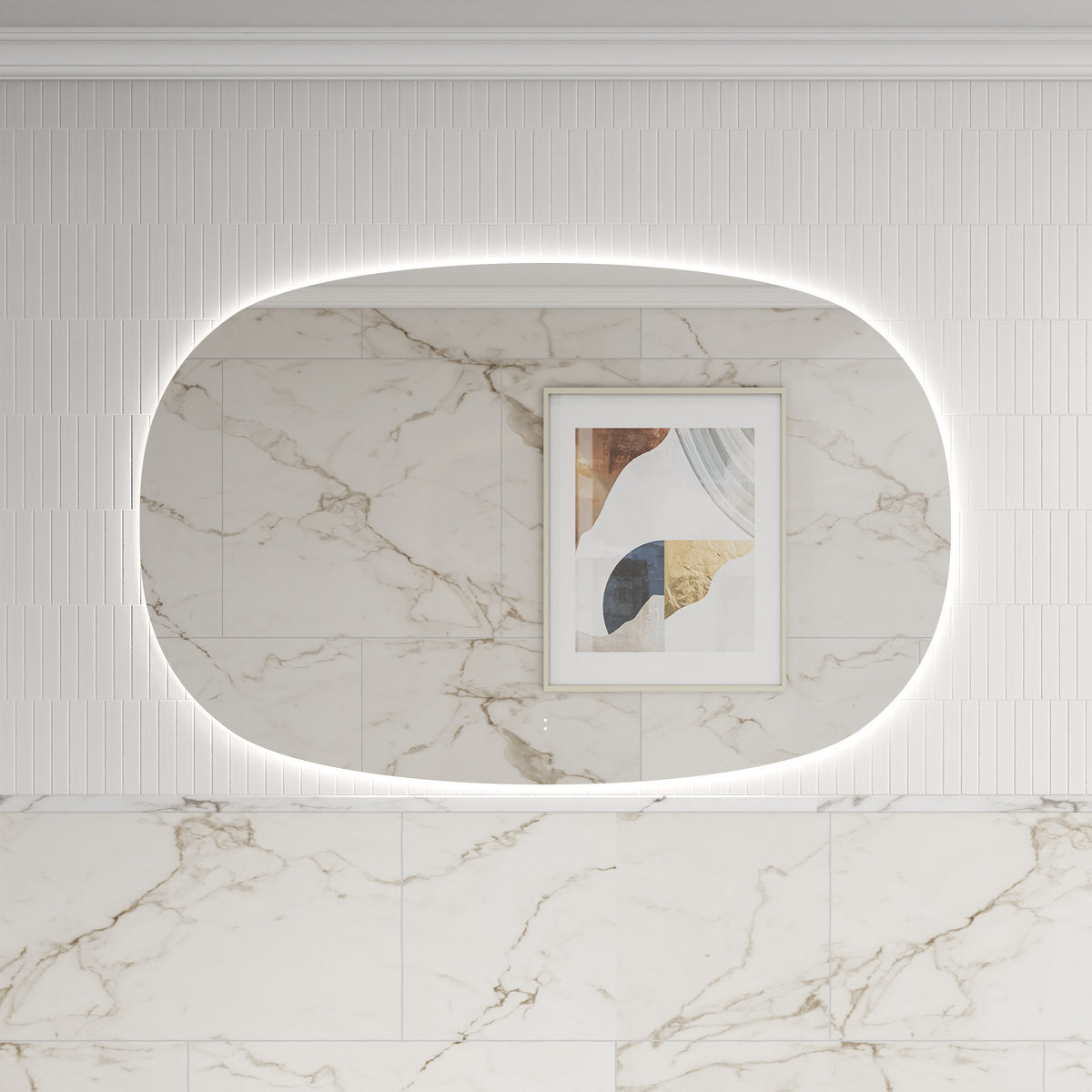 Aulic Valmont Horizontal 1400x900x30mm LED Mirror- Frameless