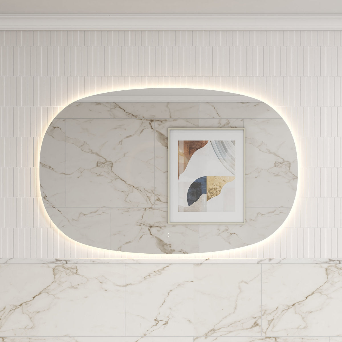 Aulic Valmont Horizontal 1400x900x30mm LED Mirror- Frameless