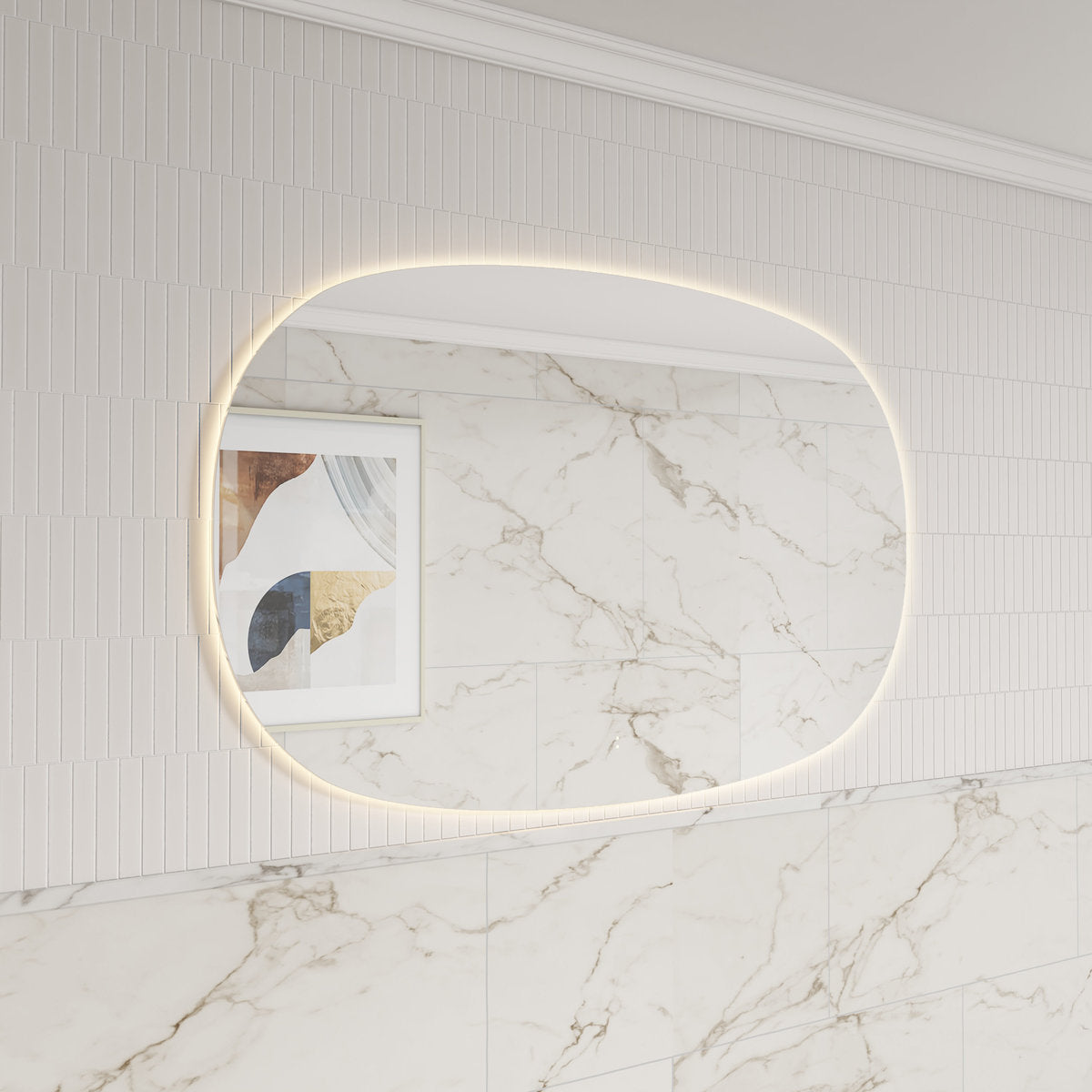 Aulic Valmont Horizontal 1400x900x30mm LED Mirror- Frameless